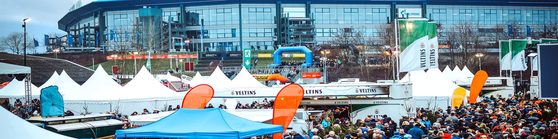 Veranstaltungsgelände Biathlon Schalke vor der Veltins-Arena