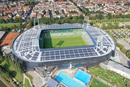 Luftbild vom Weserstadion in Bremen