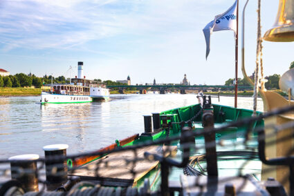 Schiffahrt auf der Elbe in Dresden