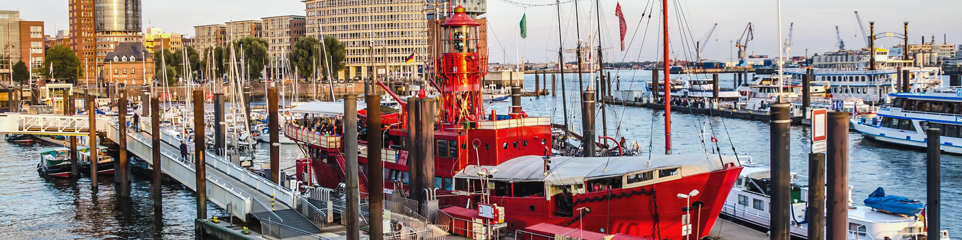 Feuerschiff in der Hafencity in Hamburg