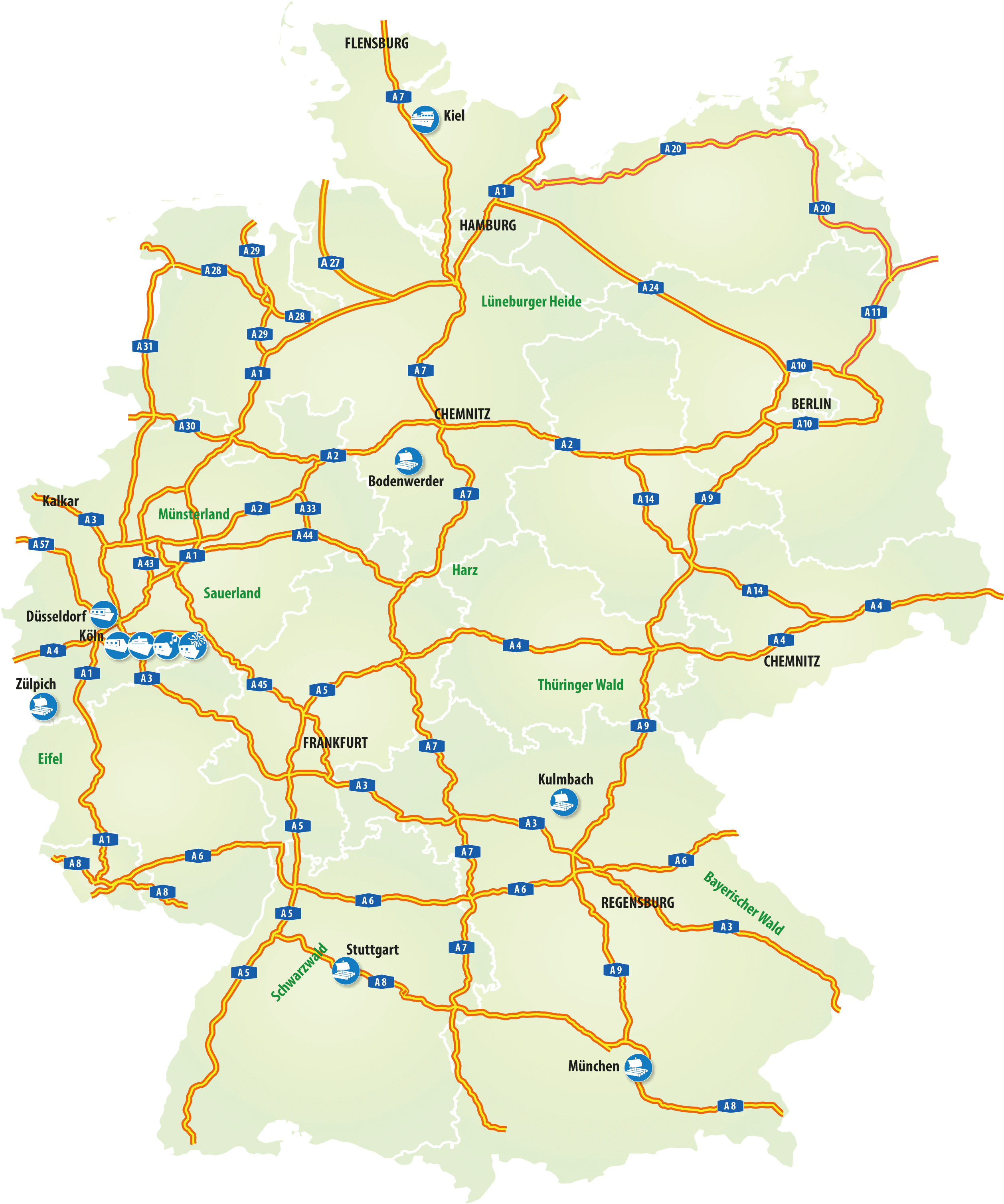 Kurz Kreuzfahrten und Schiffstouren bei Müller