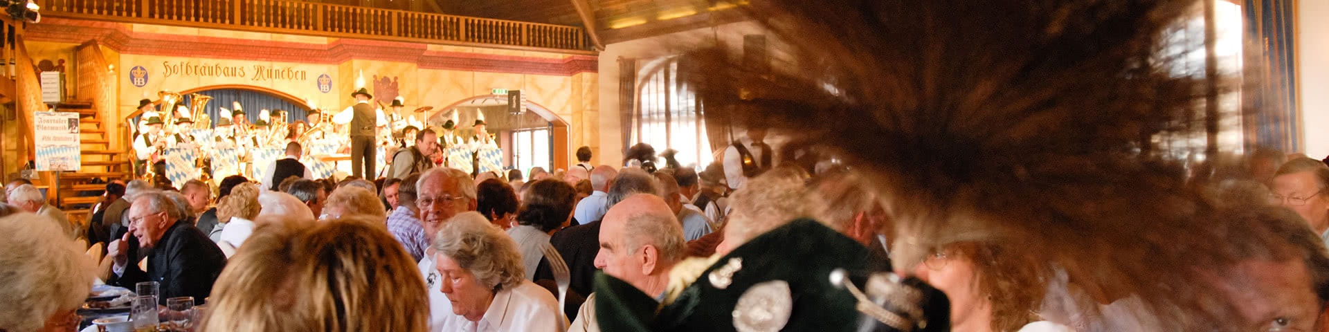 Gute Stimmung im Hodbräuhaus in München