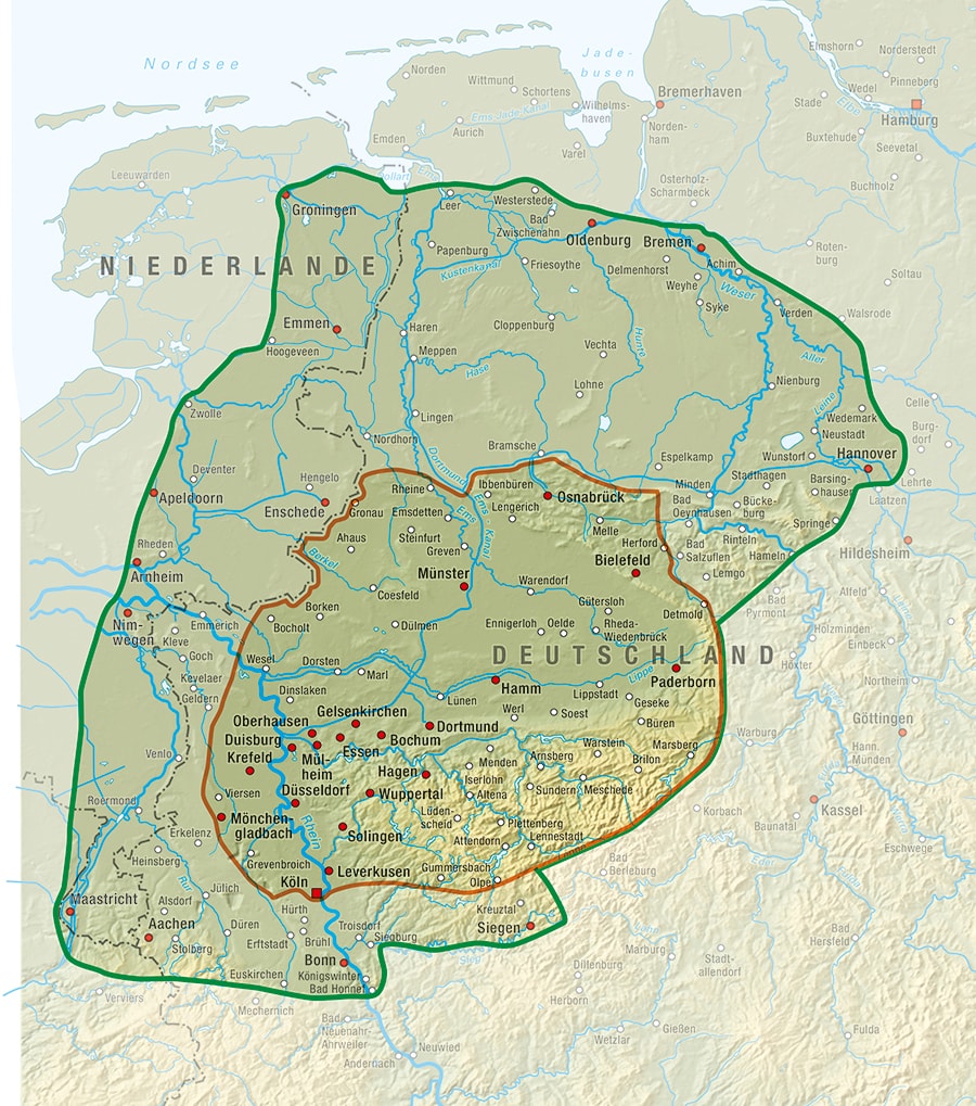 Landkarte Regionen Abholservice