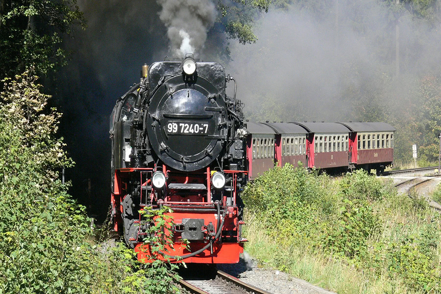 Fahrt mit der Schmalspurbahn auf den Brocken