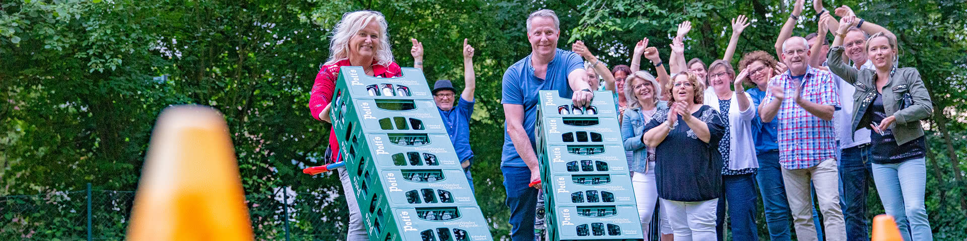 Ausgelassene Stimmung beim Bier-Athlon in Winterberg